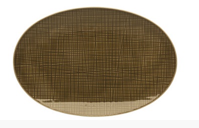 Mesh Walnut Oval Platter 25cm